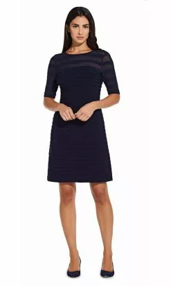 Adrianna Papell - AP1D103882 Ribbed Fitted Cocktail Dress -Deals Adrianna Papell Store adrianna papell ap1d103882 ribbed fitted cocktail dress semi formal 28812471042131