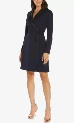 Adrianna Papell AP1D104563 - Sequin Tuxedo Short Dress -Deals Adrianna Papell Store adrianna papell ap1d104563 sequin tuxedo short dress cocktail dresses 31653015388243