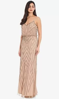 Adrianna Papell AP1E200215 - Beaded Blouson Trumpet Prom Dress -Deals Adrianna Papell Store adrianna papell ap1e200215 beaded blouson trumpet prom dress special occasion dress 30022302826579