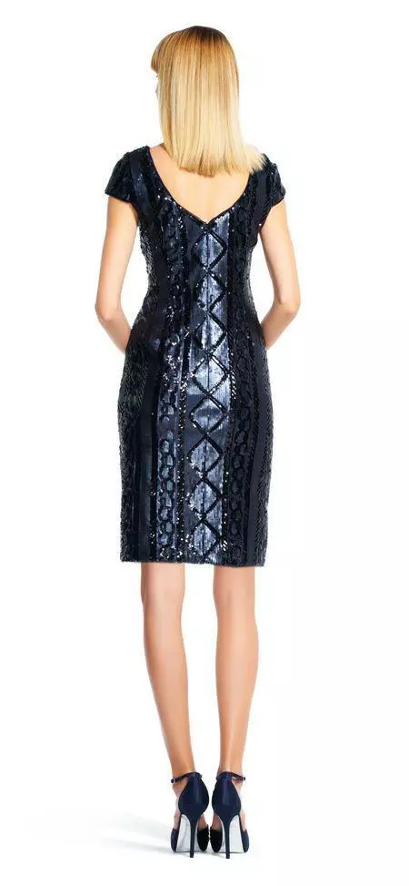 Adrianna Papell - AP1E200322 Cable Knit Sequined Dress 4 Adrianna Papell - AP1E200322 Cable Knit Sequined Dress - Image 4