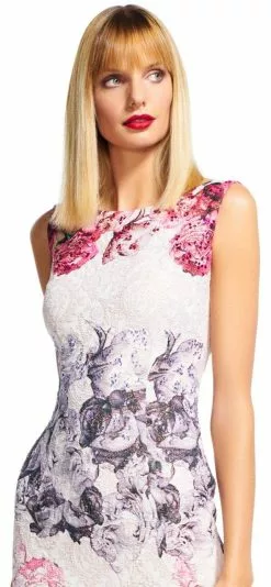 Adrianna Papell - AP1E200680 Sleeveless Floral Sheath Dress -Deals Adrianna Papell Store adrianna papell ap1e200680 sleeveless floral sheath dress semi formal 5446360989753