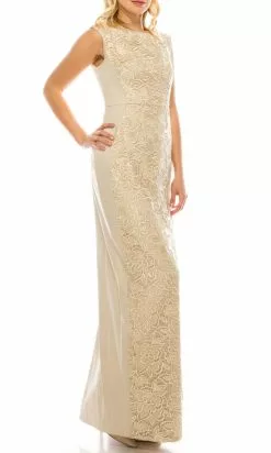 Adrianna Papell - AP1E200762 Embroidered Column Dress -Deals Adrianna Papell Store adrianna papell ap1e200762 embroidered column dress evening dresses 14748143976531