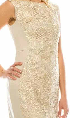 Adrianna Papell - AP1E200762 Embroidered Column Dress -Deals Adrianna Papell Store adrianna papell ap1e200762 embroidered column dress evening dresses 14748144009299