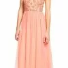 Adrianna Papell - AP1E200878 Beaded Illusion Bateau A-line Dress
