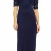 Adrianna Papell - AP1E201359 Embellished Scuba Sheath Dress
