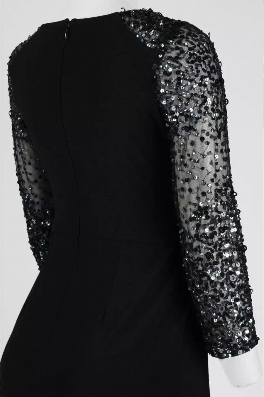 Adrianna Papell - AP1E201493 Sequined Pleated V-neck Sheath Dress 4 Adrianna Papell - AP1E201493 Sequined Pleated V-neck Sheath Dress - Image 4
