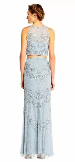 Adrianna Papell - AP1E201534 Beaded Halter Illusion Two Piece Gown 7 Adrianna Papell - AP1E201534 Beaded Halter Illusion Two Piece Gown -Deals Adrianna Papell Store adrianna papell ap1e201534 beaded halter illusion two piece gown special occasion dress 5446012895289