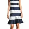 Adrianna Papell - AP1E201573 Stripe Patterned Short Dress