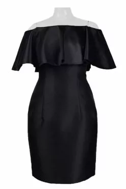 Adrianna Papell - AP1E201683 Off-Shoulder Mikado Sheath Dress -Deals Adrianna Papell Store adrianna papell ap1e201683 off shoulder mikado sheath dress special occasion dress 28875131584595