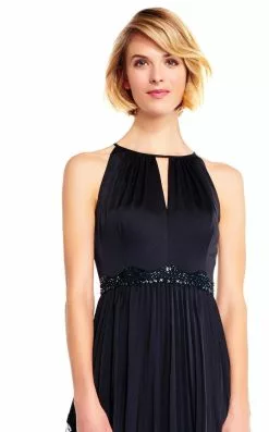 Adrianna Papell - AP1E201701 High Halter Keyhole Cutout Accordion Gown 8 Adrianna Papell - AP1E201701 High Halter Keyhole Cutout Accordion Gown -Deals Adrianna Papell Store adrianna papell ap1e201701 high halter keyhole cutout accordion gown special occasion dress 5445669388345