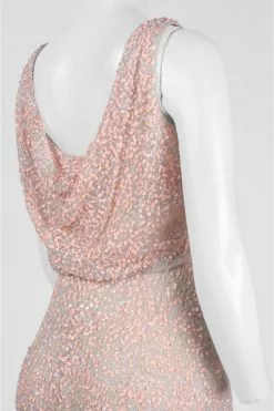 Adrianna Papell - AP1E201759 Sleeveless Popover Sequined Gown -Deals Adrianna Papell Store adrianna papell ap1e201759 sleeveless popover sequined gown special occasion dress 0 coral nude 5446005588025