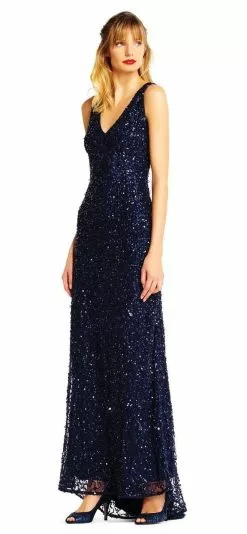 Adrianna Papell - AP1E201867 Sequin Embellished Evening Gown -Deals Adrianna Papell Store adrianna papell ap1e201867 sequin embellished evening gown special occasion dress 5625278234681