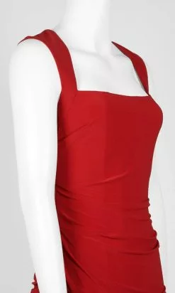 Adrianna Papell - AP1E202255 Sleeveless Square Neckline Sheath Dress -Deals Adrianna Papell Store adrianna papell ap1e202255 sleeveless square neckline sheath dress evening dresses 14839971774547