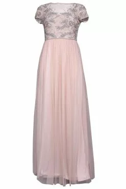 Adrianna Papell - AP1E202874 Embellished Illusion Tulle A-line Dress -Deals Adrianna Papell Store adrianna papell ap1e202874 embellished illusion tulle a line dress special occasion dress 6922010132563