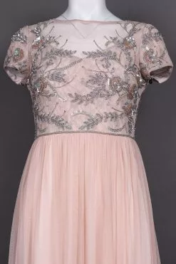 Adrianna Papell - AP1E202874 Embellished Illusion Tulle A-line Dress -Deals Adrianna Papell Store adrianna papell ap1e202874 embellished illusion tulle a line dress special occasion dress 6922010198099