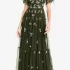 Adrianna Papell AP1E202943 - Floral Embroidered Full Length Dress