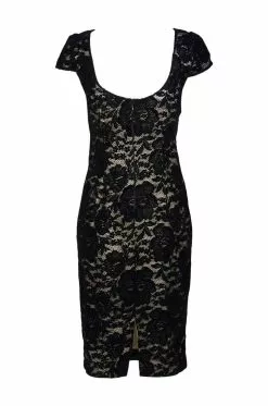 Adrianna Papell - AP1E204098 Floral Lace Cap Sleeve Sheath Dress -Deals Adrianna Papell Store adrianna papell ap1e204098 floral lace cap sleeve sheath dress special occasion dress 6918646464595