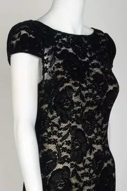 Adrianna Papell - AP1E204098 Floral Lace Cap Sleeve Sheath Dress -Deals Adrianna Papell Store adrianna papell ap1e204098 floral lace cap sleeve sheath dress special occasion dress 6918646497363