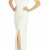 Adrianna Papell AP1E204233 - V-Neck Ruched Evening Gown