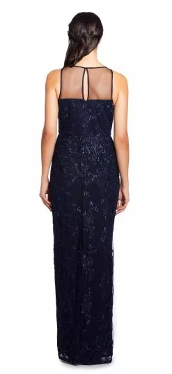 Adrianna Papell - AP1E204699 Embroidered Illusion Sheath Dress -Deals Adrianna Papell Store adrianna papell ap1e204699 embroidered illusion sheath dress special occasion dress 7739311816787