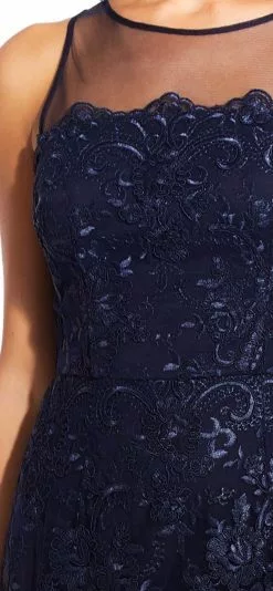 Adrianna Papell - AP1E204699 Embroidered Illusion Sheath Dress -Deals Adrianna Papell Store adrianna papell ap1e204699 embroidered illusion sheath dress special occasion dress 7739311849555