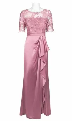 Adrianna Papell - AP1E205141 Embroidered Bateau Satin Sheath Dress -Deals Adrianna Papell Store adrianna papell ap1e205141 embroidered bateau satin sheath dress mother of the bride dresses 28119791370323