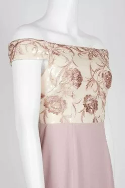 Adrianna Papell - AP1E205308 Embroidered Off-Shoulder Trumpet Dress -Deals Adrianna Papell Store adrianna papell ap1e205308 embroidered off shoulder trumpet dress mother of the bride dresses 12165128618067