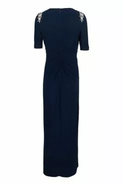 Adrianna Papell - AP1E205409 Embellished V-neck Jersey Sheath Dress -Deals Adrianna Papell Store adrianna papell ap1e205409 embellished v neck jersey sheath dress mother of the bride dresses 12165130223699