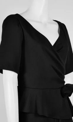 Adrianna Papell - AP1E205587 Short Sleeve V Neck Jumpsuit -Deals Adrianna Papell Store adrianna papell ap1e205587 short sleeve v neck jumpsuit evening dresses 28835287597139