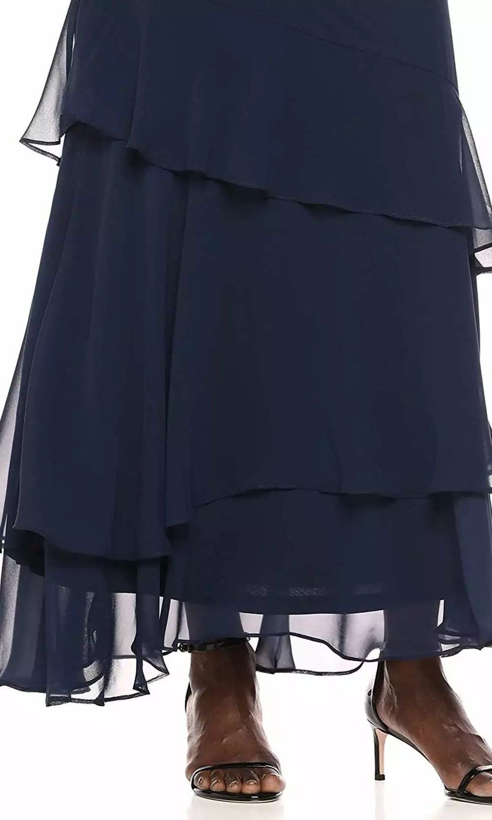 Adrianna Papell - AP1E205623 Embroidered V-Neck Tiered Sheath Dress 3 Adrianna Papell - AP1E205623 Embroidered V-Neck Tiered Sheath Dress - Image 3