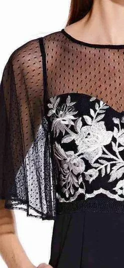 Adrianna Papell - AP1E205755 Floral Embroidered Jumpsuit -Deals Adrianna Papell Store adrianna papell ap1e205755 floral embroidered jumpsuit evening dresses 12165131632723