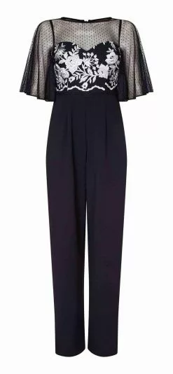 Adrianna Papell - AP1E205755 Floral Embroidered Jumpsuit -Deals Adrianna Papell Store adrianna papell ap1e205755 floral embroidered jumpsuit evening dresses 12165131665491