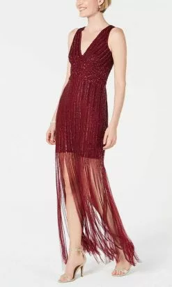 Adrianna Papell AP1E205861 - Sleeveless Beaded Fringed Hem Dress -Deals Adrianna Papell Store adrianna papell ap1e205861 sleeveless beaded fringed hem dress special occasion dress 30062607040595