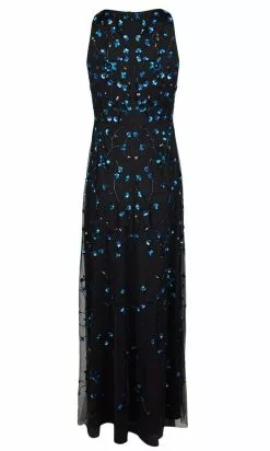 Adrianna Papell - AP1E205920 Sequined Floral Bateau Neck Mesh Dress 5 Adrianna Papell - AP1E205920 Sequined Floral Bateau Neck Mesh Dress -Deals Adrianna Papell Store adrianna papell ap1e205920 sequined floral bateau neck mesh dress evening dresses 14841309364307