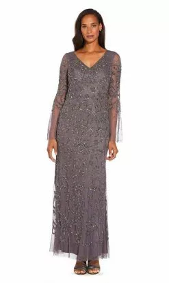 Adrianna Papell - AP1E206204 Embellished V Neck Long Sheath Dress 8 Adrianna Papell - AP1E206204 Embellished V Neck Long Sheath Dress -Deals Adrianna Papell Store adrianna papell ap1e206204 embellished v neck long sheath dress mother of the bride dresses 14846608244819
