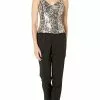 Adrianna Papell - AP1E206282 Sequined Animal Print Top Jumpsuit