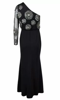 Adrianna Papell - AP1E206525 Embellished Asymmetric Trumpet Dress -Deals Adrianna Papell Store adrianna papell ap1e206525 embellished asymmetric trumpet dress evening dresses 14846780112979