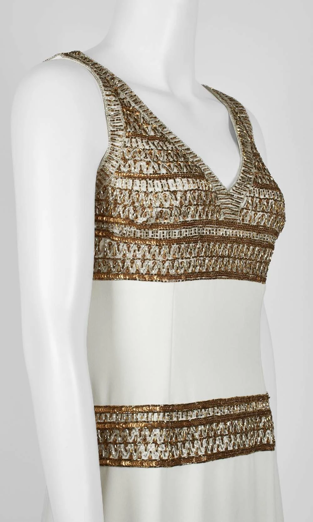 Adrianna Papell - AP1E206786 Embellished V-Neck Sheath Dress 6 Adrianna Papell - AP1E206786 Embellished V-Neck Sheath Dress - Image 6