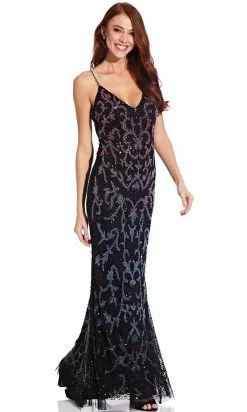 Adrianna Papell - AP1E206840 Multi-Colored Embellished Sheath Dress