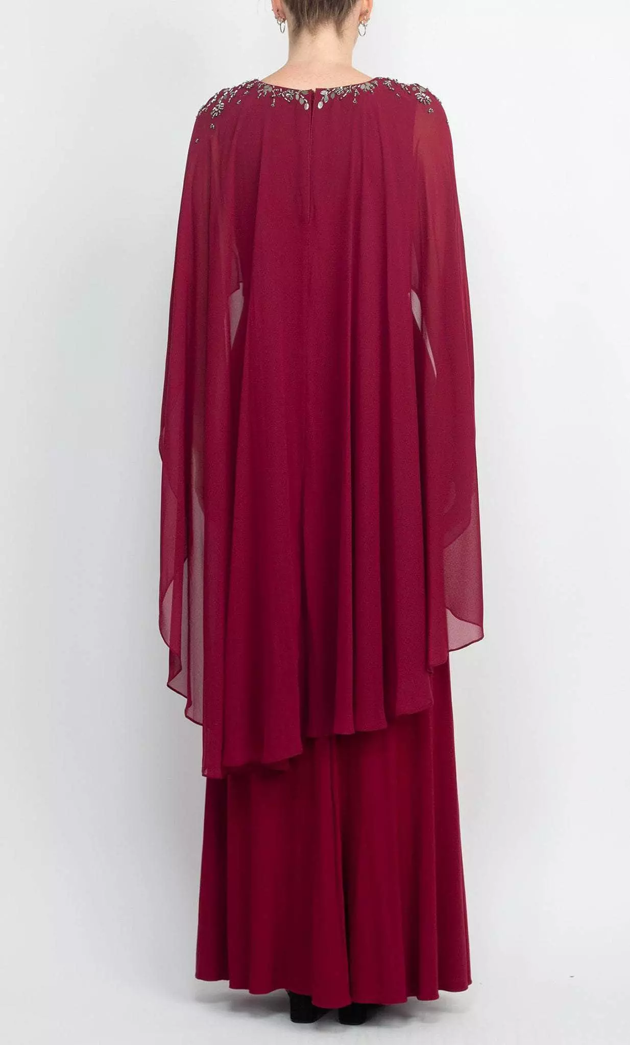 Adrianna Papell AP1E209131 - Chiffon V Neck Beaded Dress 2 Adrianna Papell AP1E209131 - Chiffon V Neck Beaded Dress - Image 2