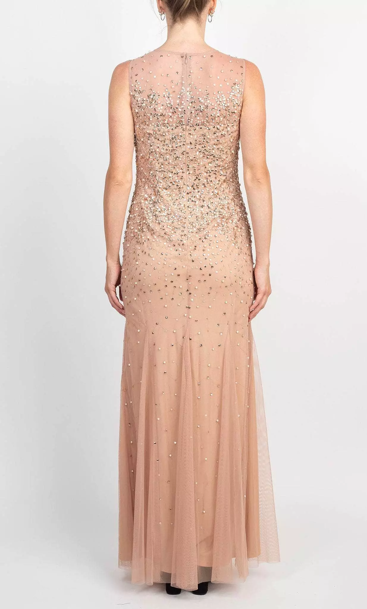 Adrianna Papell AP1E209164 - Illusion Sequined Sleeveless Gown 2 Adrianna Papell AP1E209164 - Illusion Sequined Sleeveless Gown - Image 2