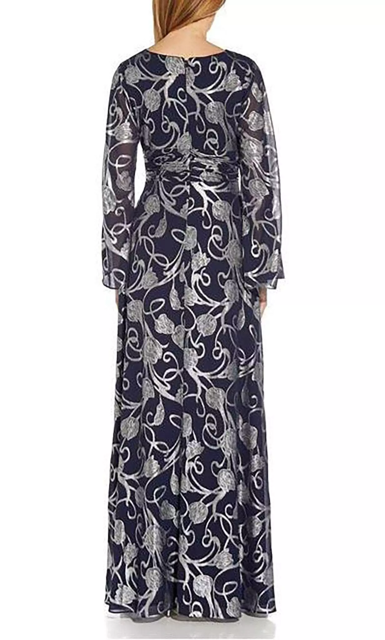 Adrianna Papell AP1E209259 - Flutter Sleeve Embellished A-line Dress 2 Adrianna Papell AP1E209259 - Flutter Sleeve Embellished A-line Dress - Image 2