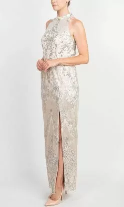 Adrianna Papell AP1E209303 - High Halter Sheath Evening Gown 5 Adrianna Papell AP1E209303 - High Halter Sheath Evening Gown -Deals Adrianna Papell Store adrianna papell ap1e209303 high halter sheath evening gown prom dresses 31653351981139