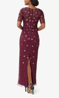 Front Page -Deals Adrianna Papell Store adrianna papell ap1e209314 short sleeve 3d floral embellished evening dress evening dresses 32279087546451