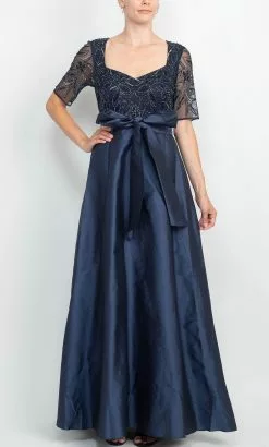 Adrianna Papell AP1E209336 - Queen Anne Neck A-line Gown -Deals Adrianna Papell Store adrianna papell ap1e209336 queen anne neck a line gown mother of the bride dresses 31711779029075