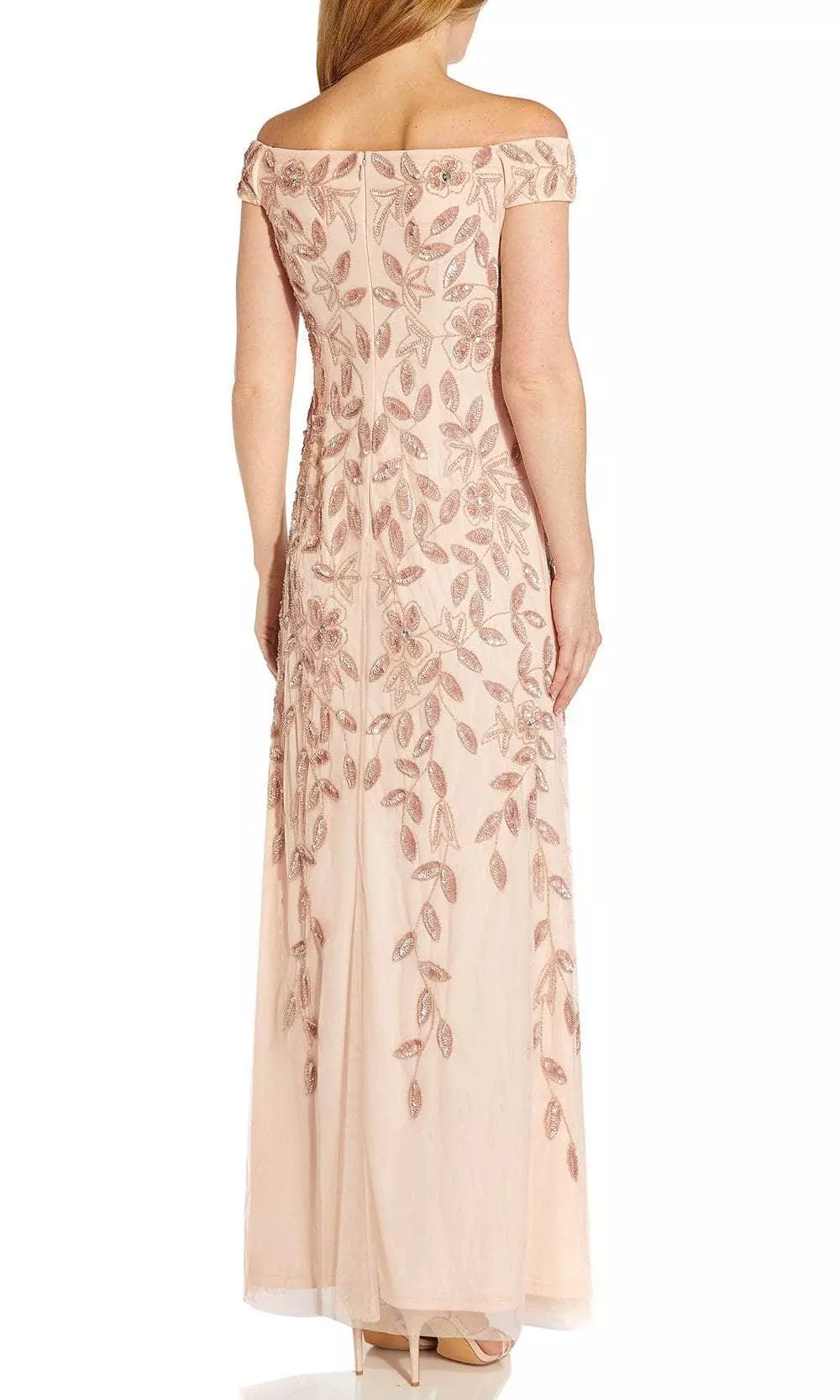 Adrianna Papell AP1E209555 - Sequined Straight-Across Evening Gown 2 Adrianna Papell AP1E209555 - Sequined Straight-Across Evening Gown - Image 2