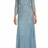 Adrianna Papell AP1E209816 - V Neck Embellished Long Formal Gown