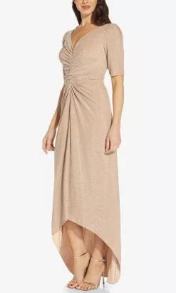 Adrianna Papell AP1E209926 - Metallic High Low Evening Dress -Deals Adrianna Papell Store adrianna papell ap1e209926 metallic high low evening dress evening dresses 31653103009875
