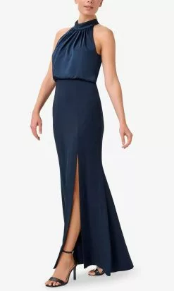 Adrianna Papell AP1E210064 P - Halter Blouson Evening Gown -Deals Adrianna Papell Store adrianna papell ap1e210064 p halter blouson evening gown prom dresses 31654743277651