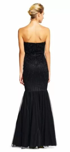 Adrianna Papell - Beaded Tulle Mermaid Gown AP1E200879 -Deals Adrianna Papell Store adrianna papell beaded tulle mermaid gown ap1e200879 special occasion dress 28966749732947